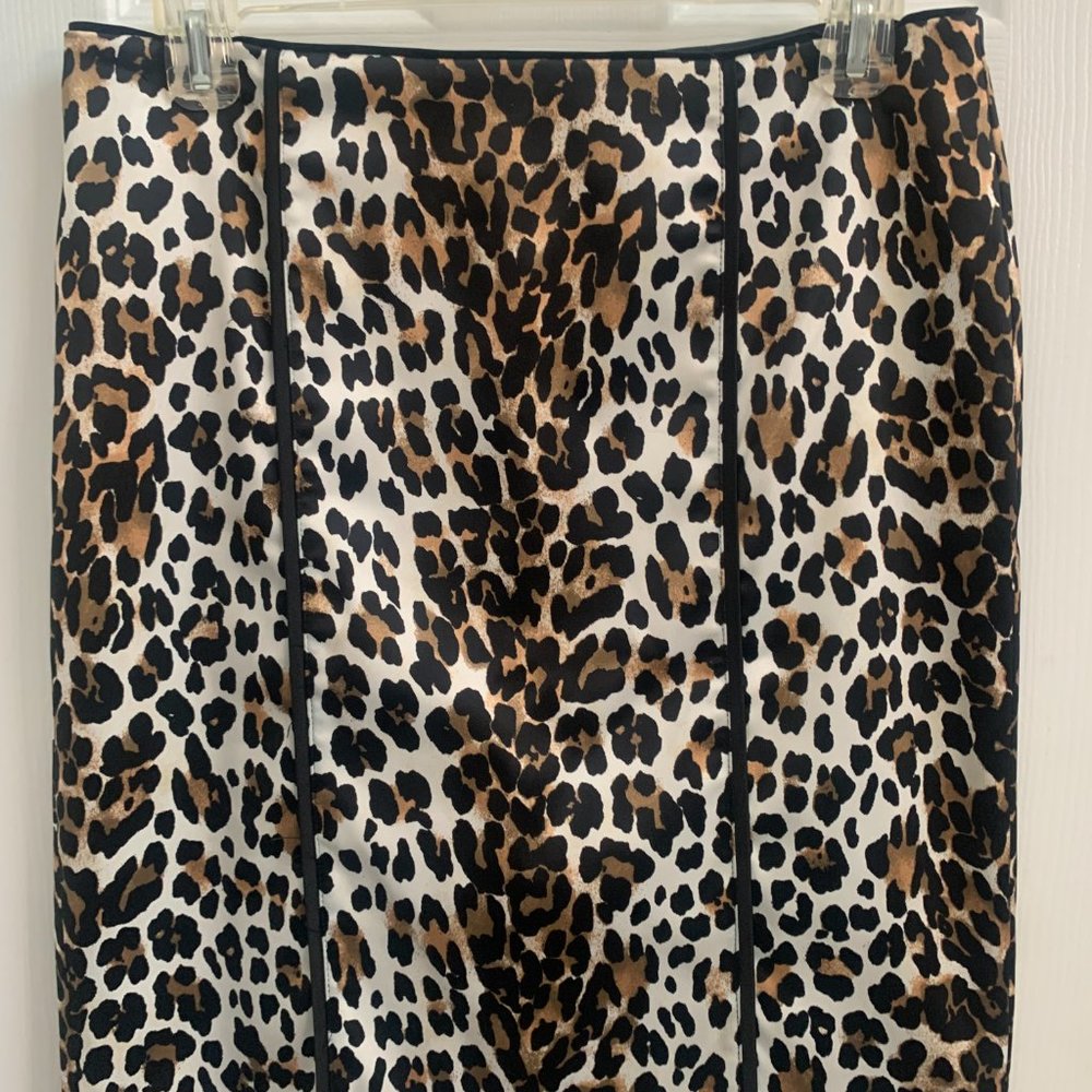 White House Black Market Lined Leopard Pencil Skirt - Size 4